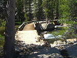 Double bridge east of Tuolumne Falls