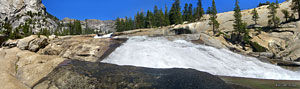 Looking back east from below.  This fall may be California Falls