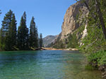 The river grows wide during a brief respite before the next drop