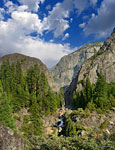 Looking back toward the high ridges above Muir Gorge