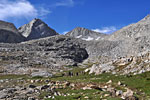 Many JMT through-hikers camp below the passes and climb them first thing
