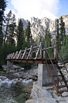 Steel bridge over Woods Creek