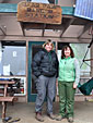 Bear Paw Mdw. Backcountry Ranger Nina (R) and visiting Supervisor Chris (L) were busy packing up the station to close for the season, but took time to help me with my route.