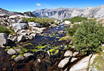 The creek draining from Precipice Lake