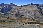 Spring Lake adjacent to a smooth granite mountain with long fissure