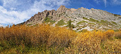 Rugged ridgeline 3 miles west below Black Rock Pass