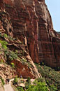 Starting up the face, you can see the verticality of the walls we'll soon be rappelling down.