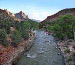 The Virgin River is running higher and faster in 2011 than usual due to a record wet winter and snow accumulation.