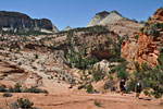 Keyhole begins with a steep climb up the slickrock from Highway 9.