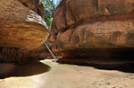 It's easy to stand in this remote canyon in the wilderness, listening to the wind in the trees, the birds and the water, and imagine you are the first ever to experience it.