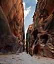 This section of immense, towering red walls, hundreds of feet high, made me feel  Lilliputian.