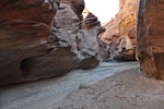 The canyon slowly changes as you proceed north - growing wider and greener. The high walls give way to more flowing hills of stone.