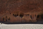 Both sides of the river hold these unusual formations.