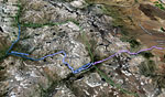 Map, Lk. Basin & the old JMT via Taboose Pass