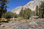 Dry lake on the trail to Sixth Lake