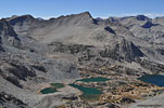 Mt. Goode above meandering 4 part Bishop Lk. and Saddlerock Lk. (R)