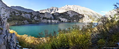 Sky Haven mountain presides over a late afternoon at Fifth Lk.