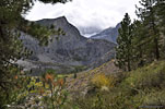 Last look west as snow arrives at Big Pine Lakes basin